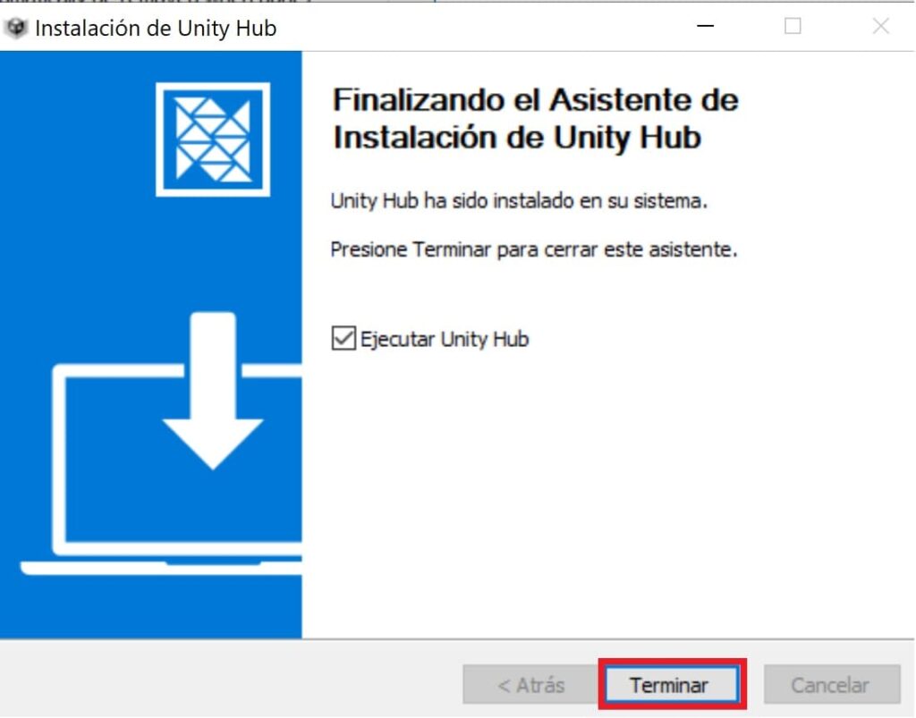 Terminar instalacion Unity 3D