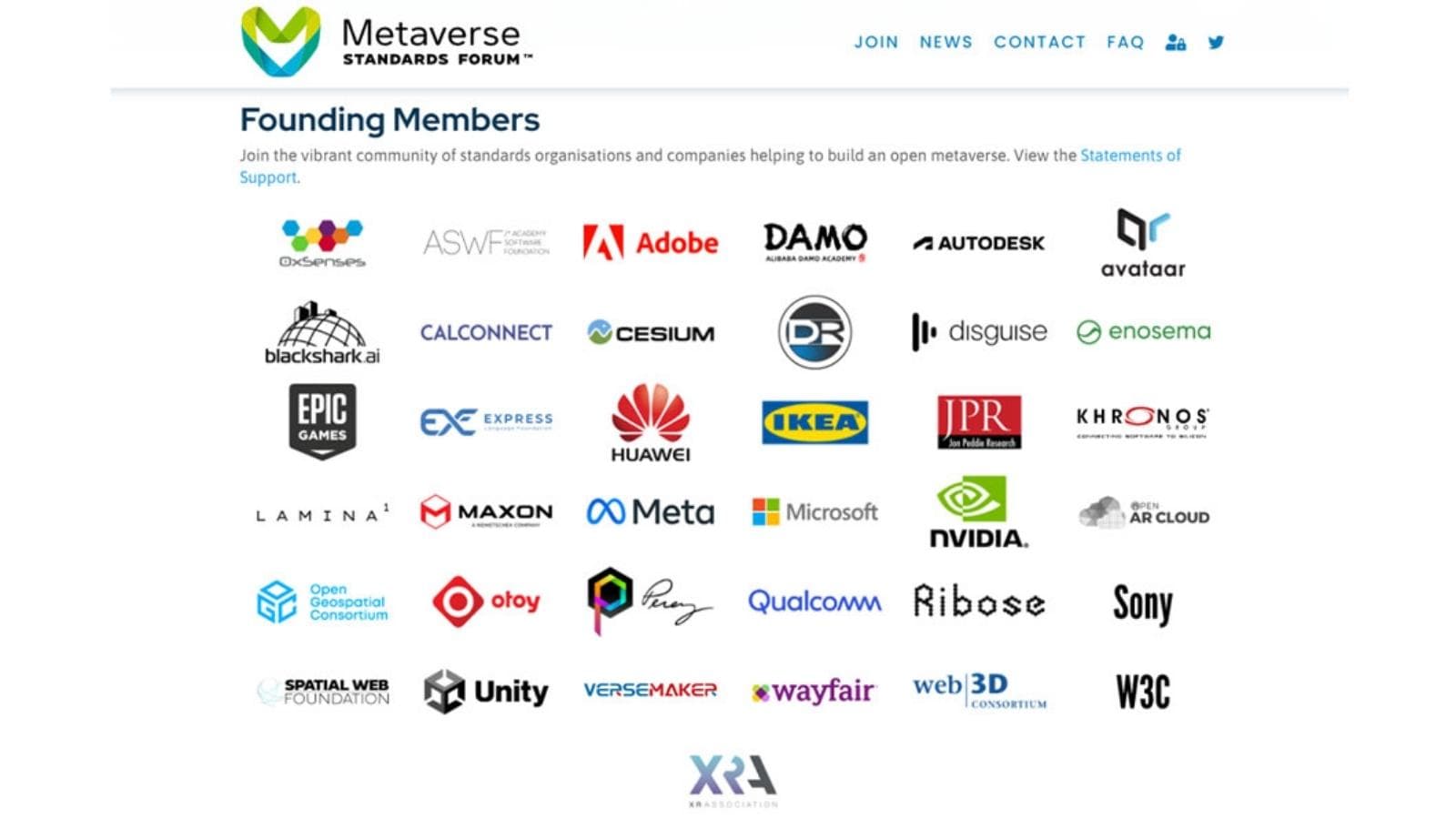 Empresas fundadoras de Metaverse Standards Forum